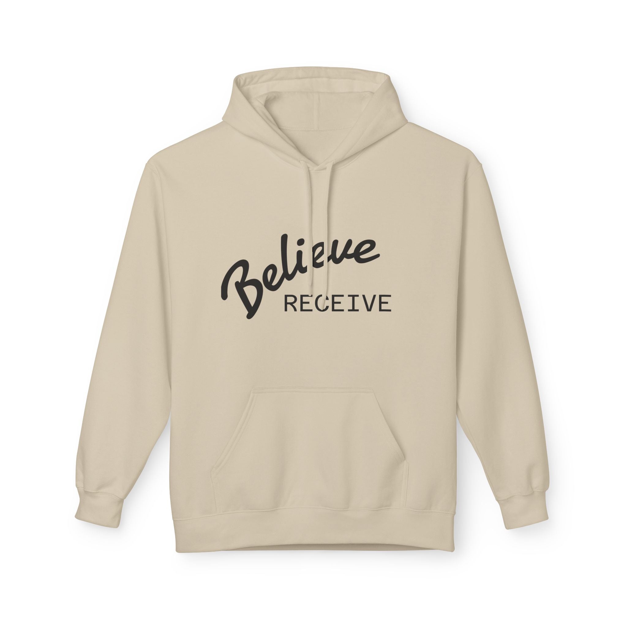 Believe Receive Hoodie — Inspirational Faith Graphic Hoodie