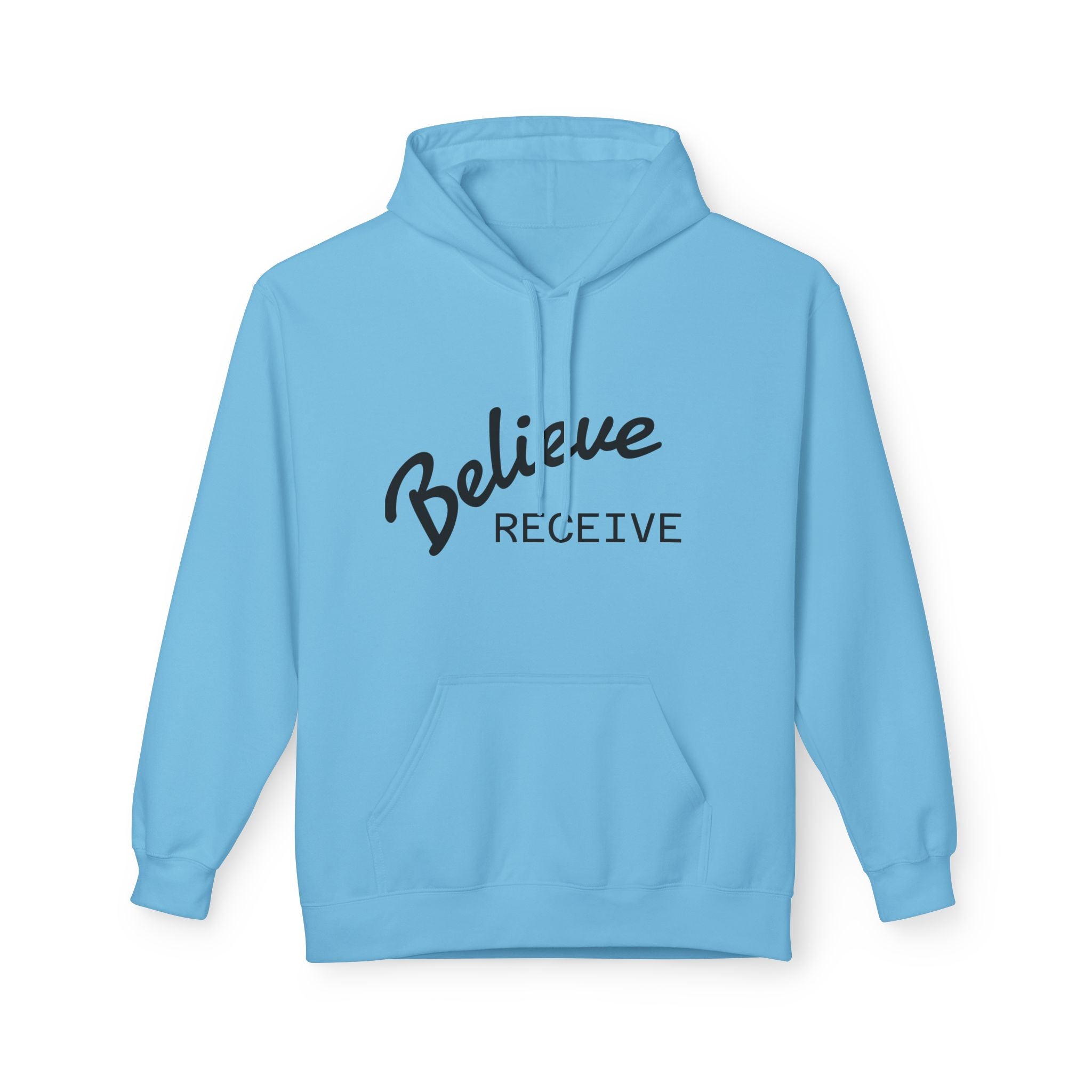 Believe Receive Hoodie — Inspirational Faith Graphic Hoodie