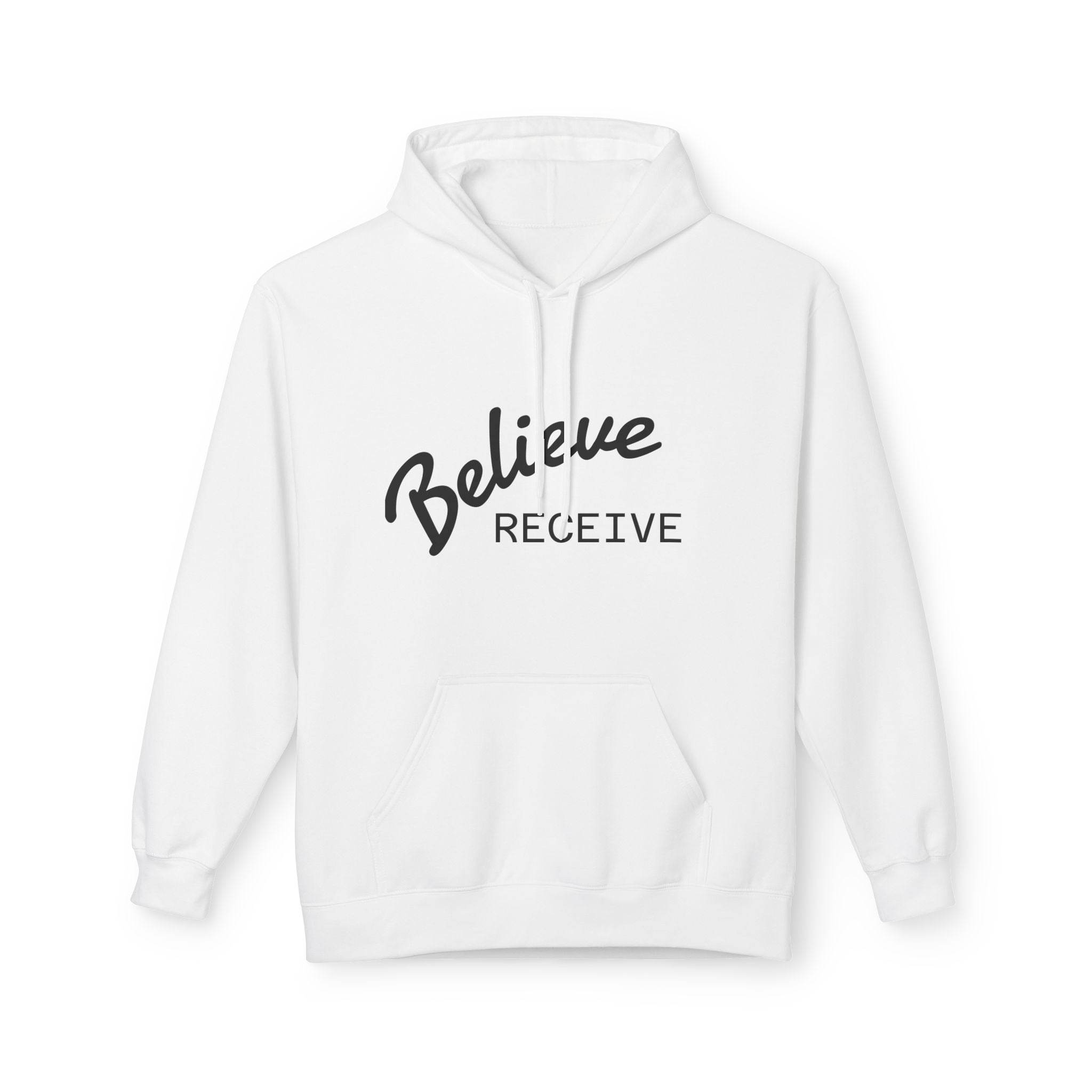 Believe Receive Hoodie — Inspirational Faith Graphic Hoodie