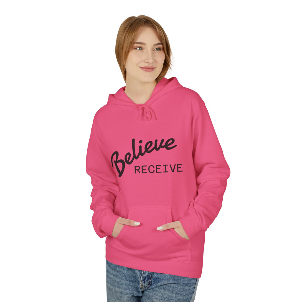 Believe Receive Hoodie — Inspirational Faith Graphic Hoodie