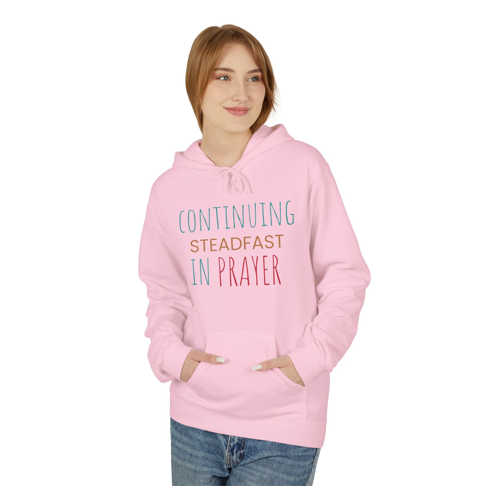 Prayer Hoodie — "Continuing Steadfast in Prayer" Christian Faith Pullover