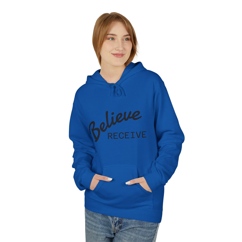 Believe Receive Hoodie — Inspirational Faith Graphic Hoodie