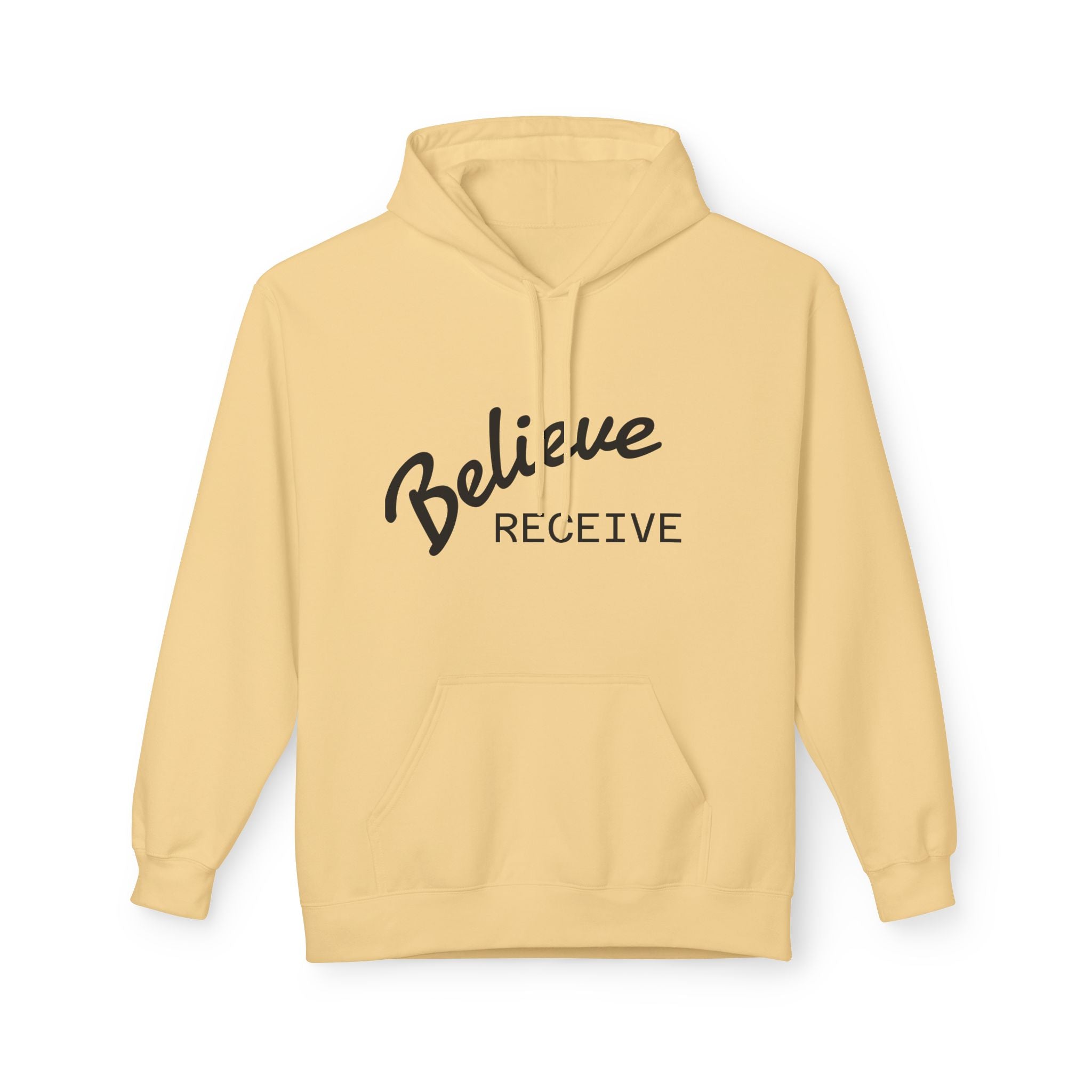 Believe Receive Hoodie — Inspirational Faith Graphic Hoodie