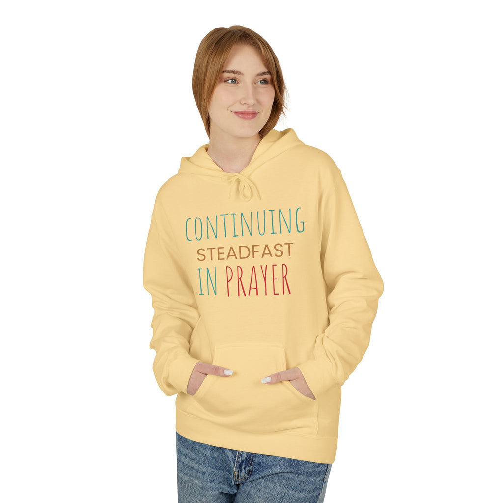 Prayer Hoodie — "Continuing Steadfast in Prayer" Christian Faith Pullover