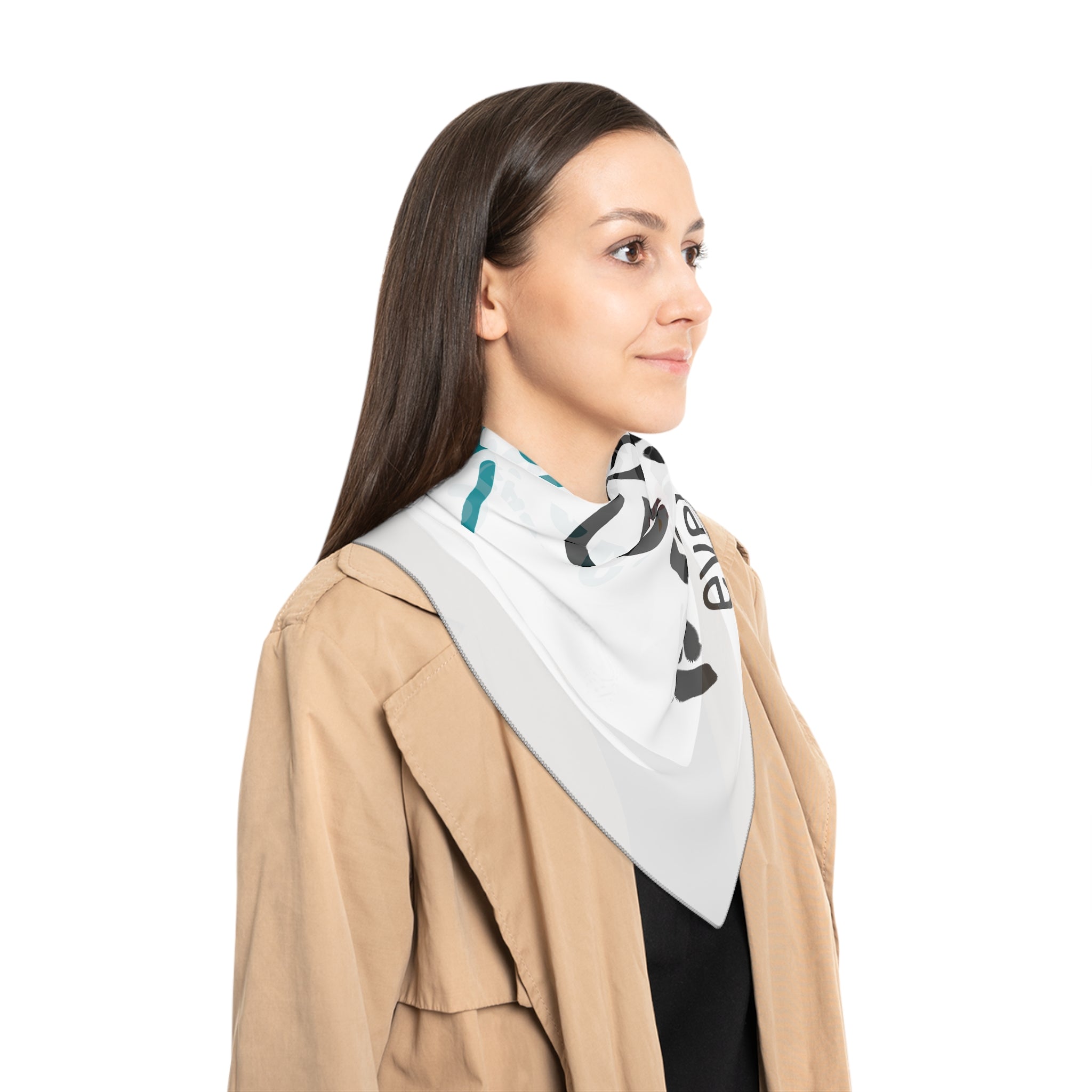 Faith Scarf — "God Is Faithful Even Here" Inspirational Square Scarf