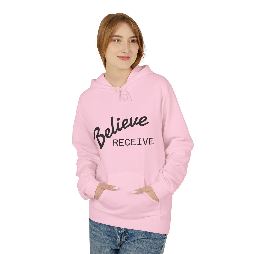 Believe Receive Hoodie — Inspirational Faith Graphic Hoodie